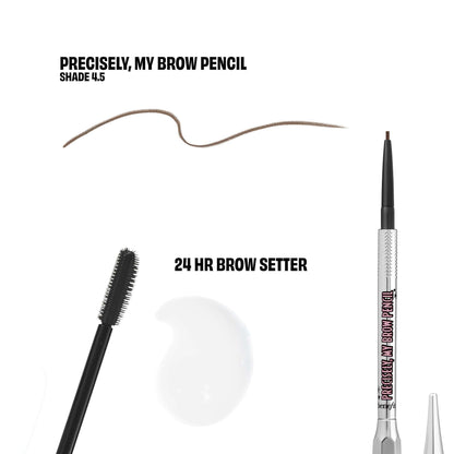 benefit Bigtime Brow Minis Precisely My Brow & Setting Brow Gel Shade 4.5 Neutral Deep Brown (Worth £29) - Additional 2