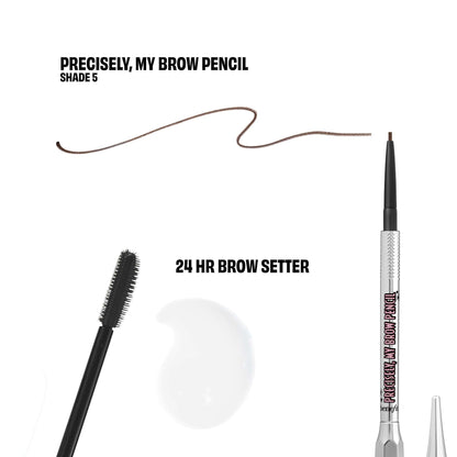 benefit Bigtime Brow Minis Precisely My Brow & Setting Brow Gel Shade 5 Warm Black-Brown (Worth £29) - Additional 2
