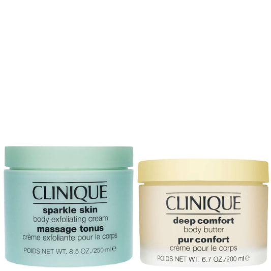 Clinique  Duo: Sparkle Skin Body Exfoliating Cream 250ml / 8.5 oz. & Deep Comfort Body Butter 200ml / 6.7 fl.oz.