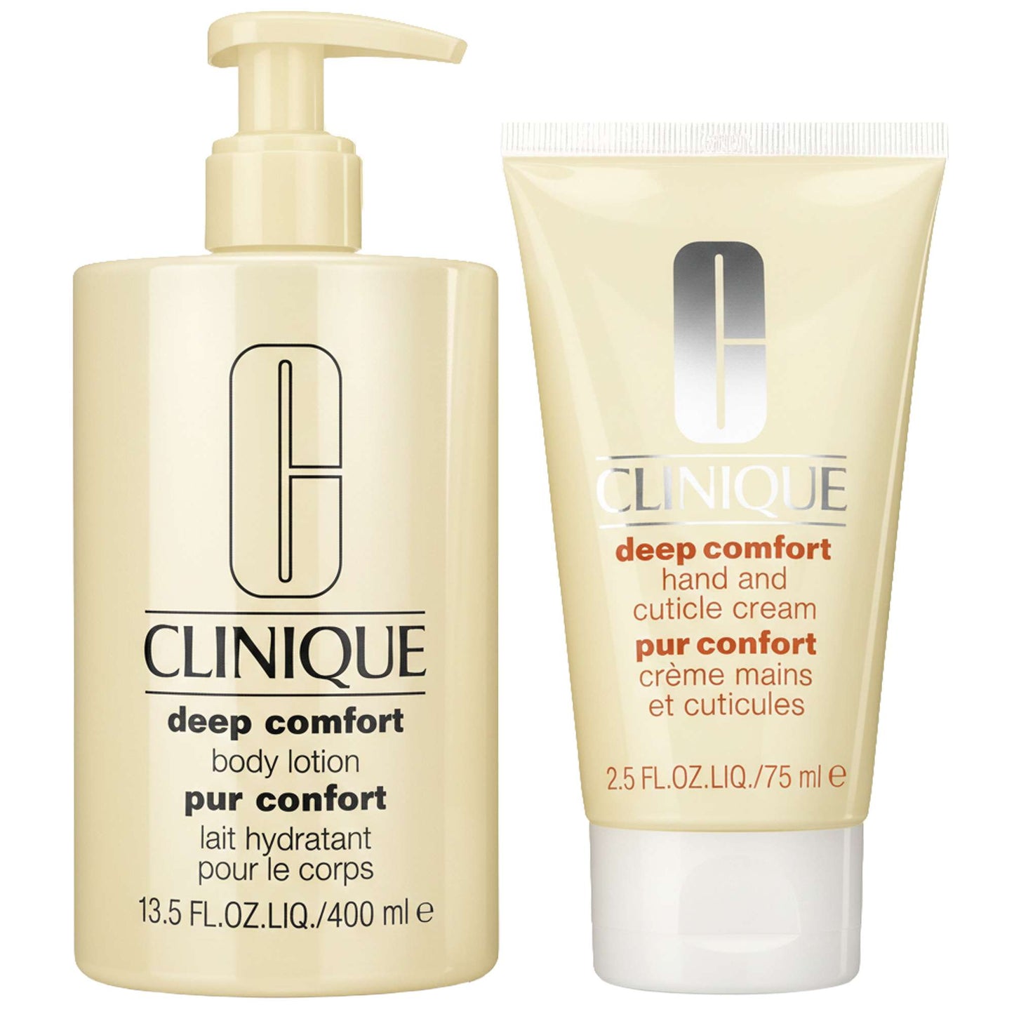 Clinique  Duo: Deep Comfort Body Lotion 400ml & Deep Comfort Hand and Cuticle Cream 75ml