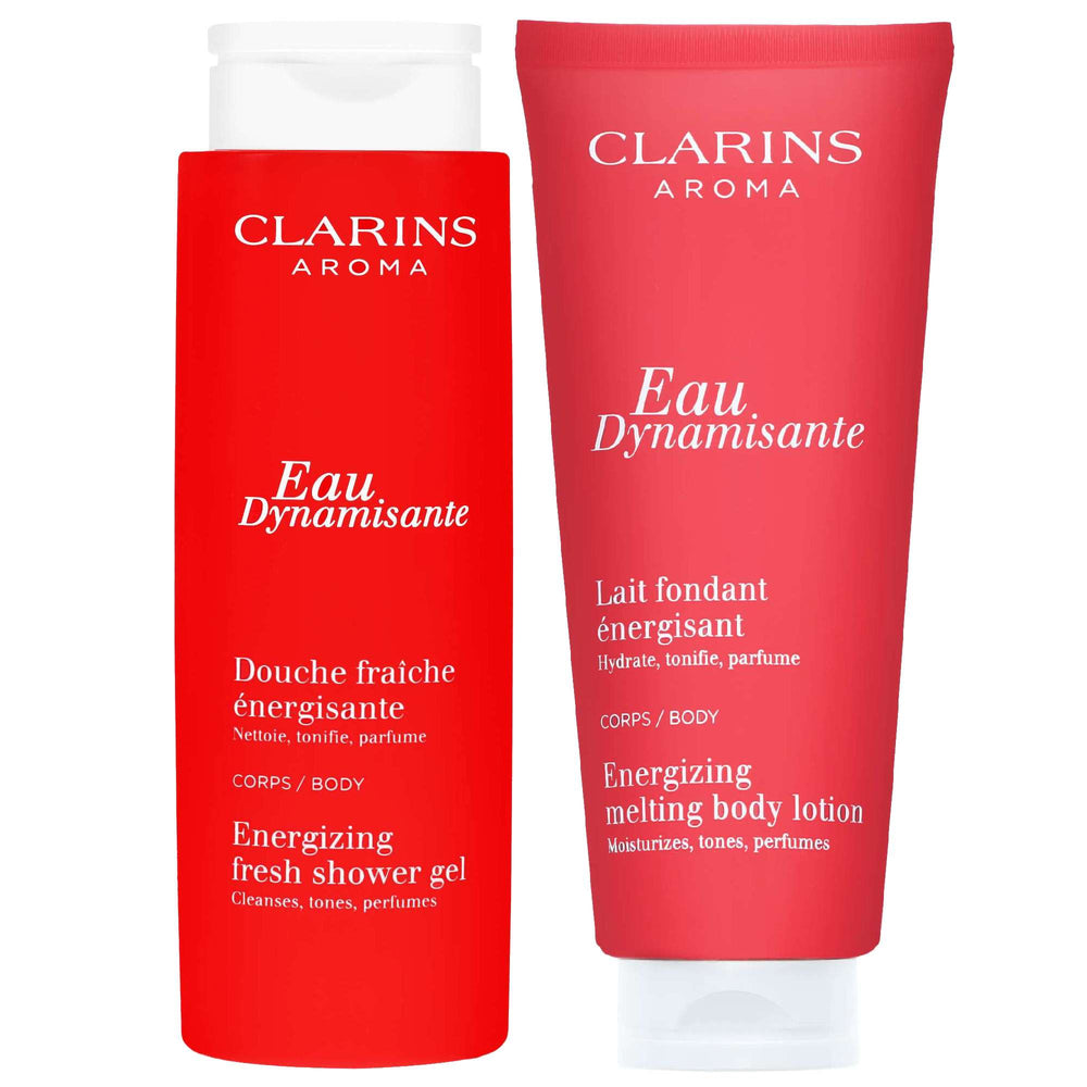 Clarins  Duo: Eau Dynamisante Energizing Fresh Shower Gel 200ml & Energizing Melting Body Lotion 200ml