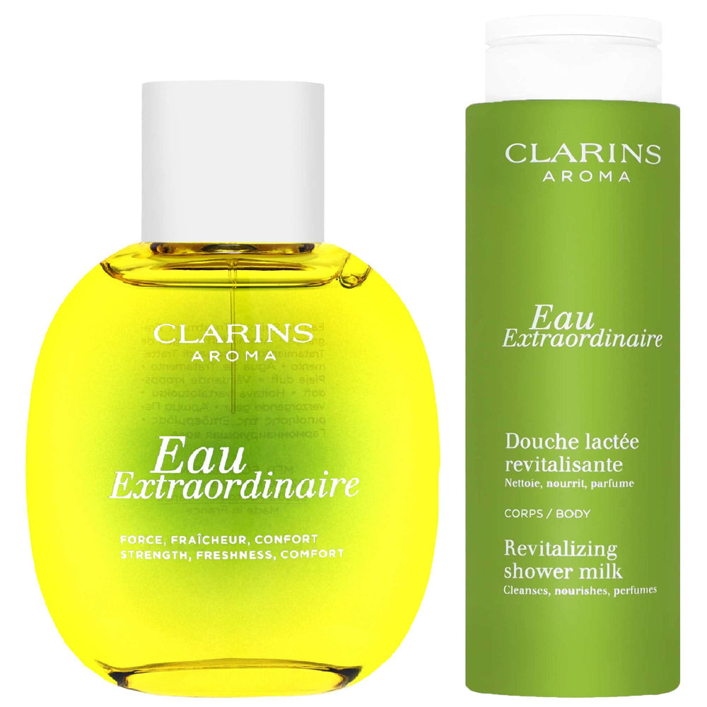Clarins  Duo: Eau Extraordinaire Treatment Fragrance 100ml & Eau Extraordinaire Revitalizing Shower Milk 200ml