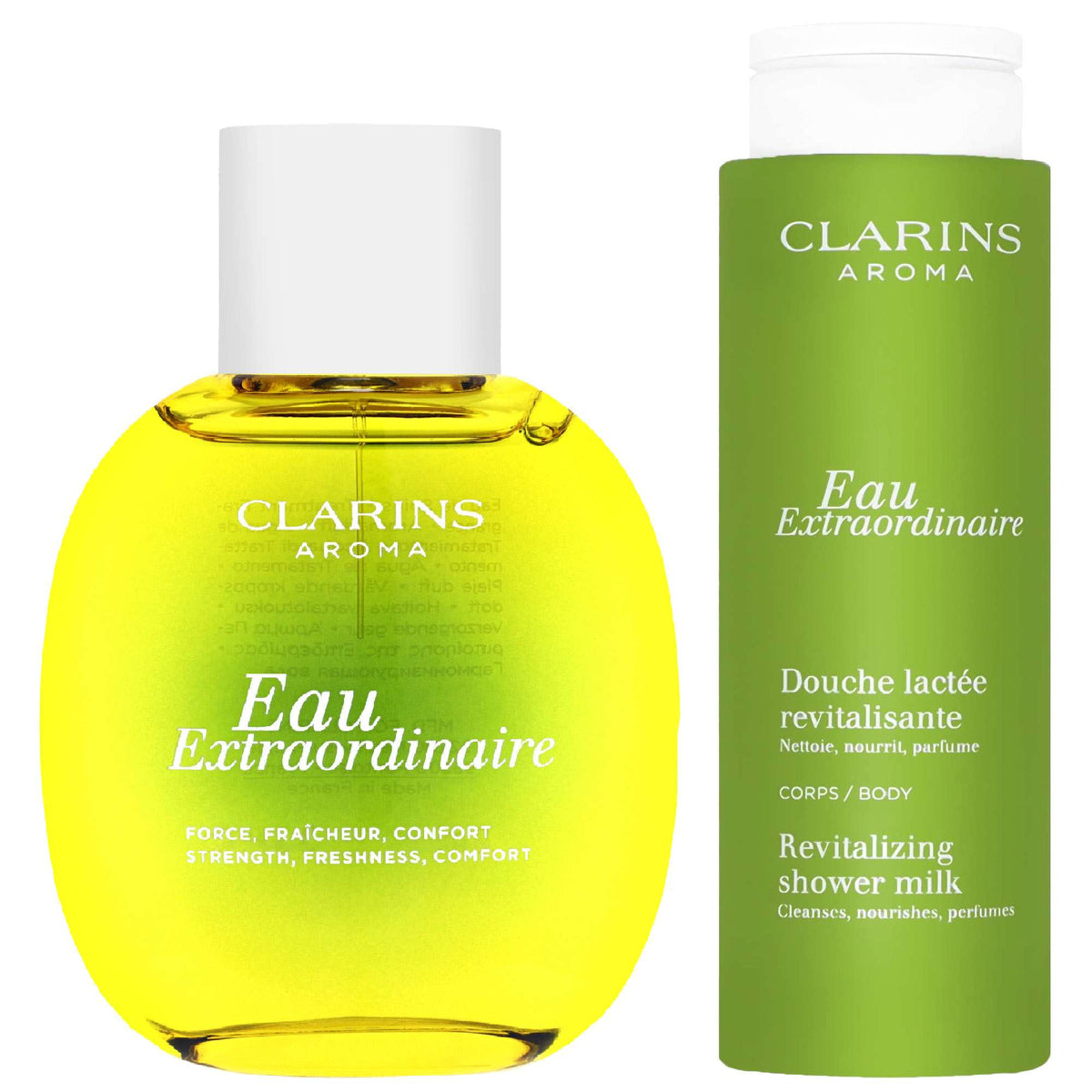 Clarins  Duo: Eau Extraordinaire Treatment Fragrance 100ml & Eau Extraordinaire Revitalizing Shower Milk 200ml