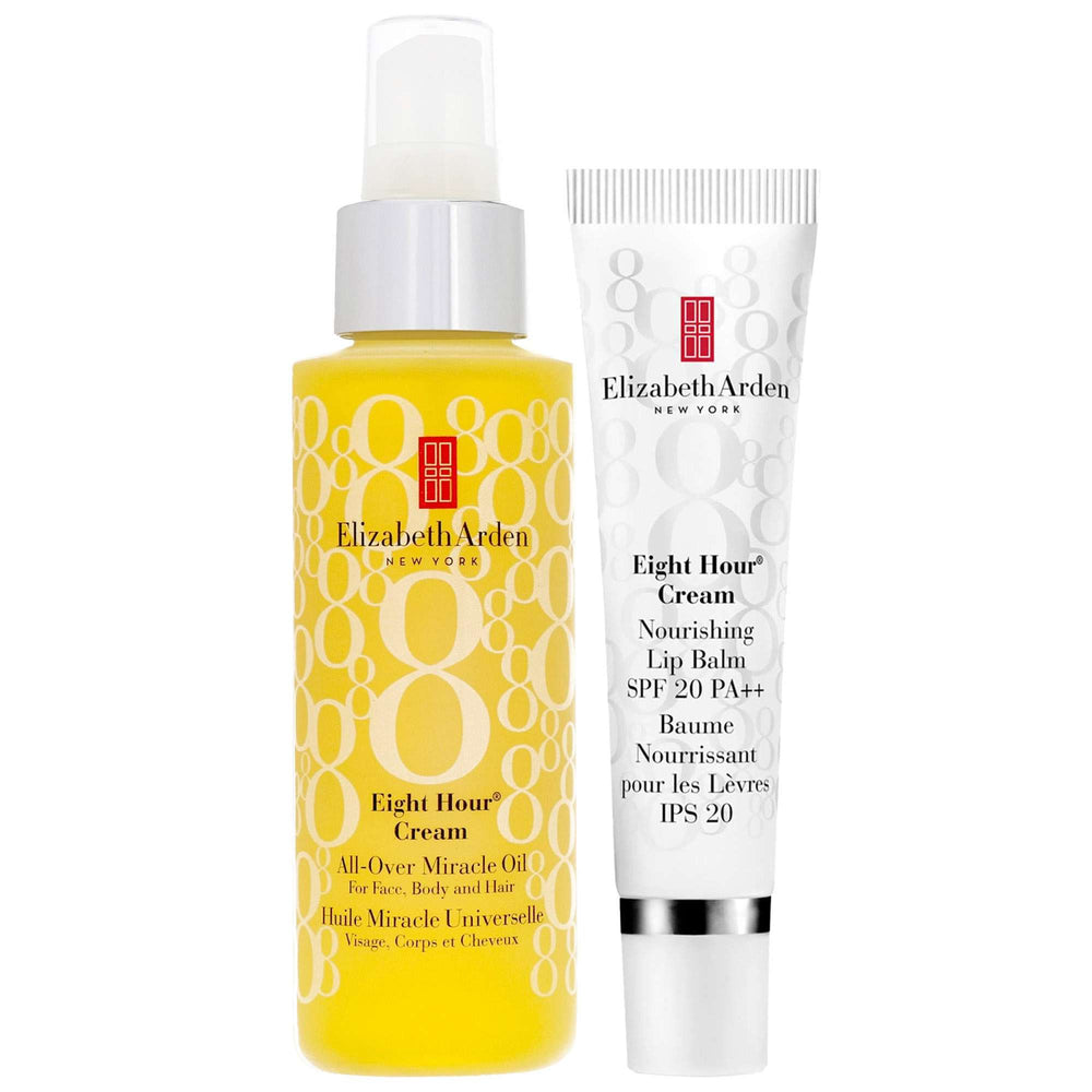 Elizabeth Arden  Duo: Eight Hour All-Over Miracle Oil 100ml & Nourishing Lip Balm SPF20 14.8ml