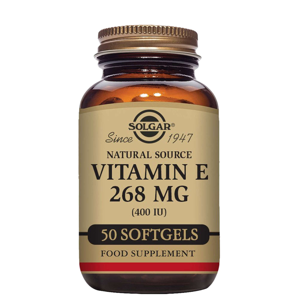 Solgar  Natural Source Vitamin E 268mg (400 IU) Vegetable Softgels x 50