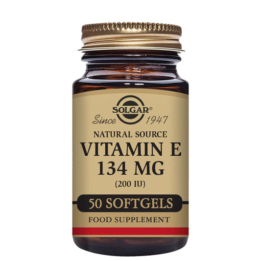 Solgar Vitamins Natural Source Vitamin E 134mg (200 IU) Vegetable Softgels x 50