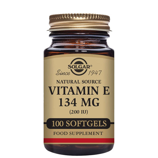 Solgar  Natural Source Vitamin E 134mg (200 IU) Vegetable Softgels x 100