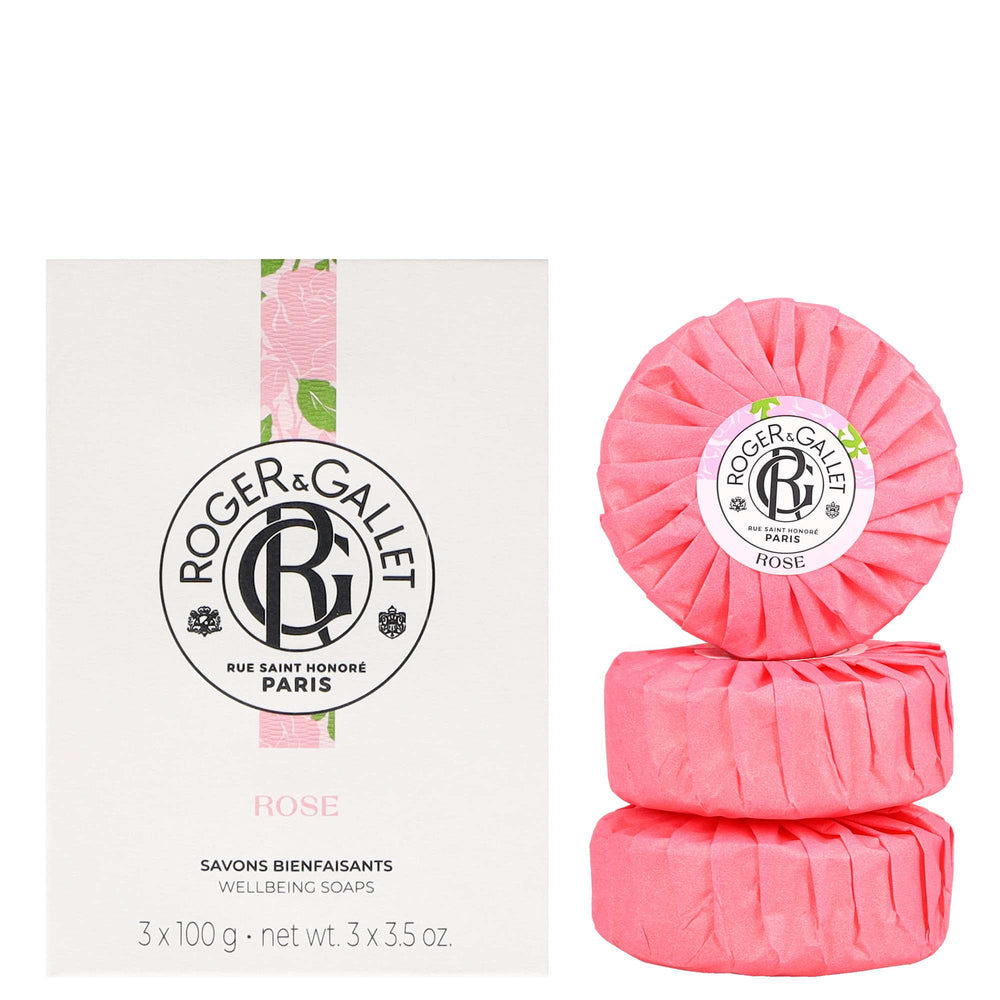 Roger & Gallet Rose Wellbeing Soap Set 3 x 100g - Additional 2