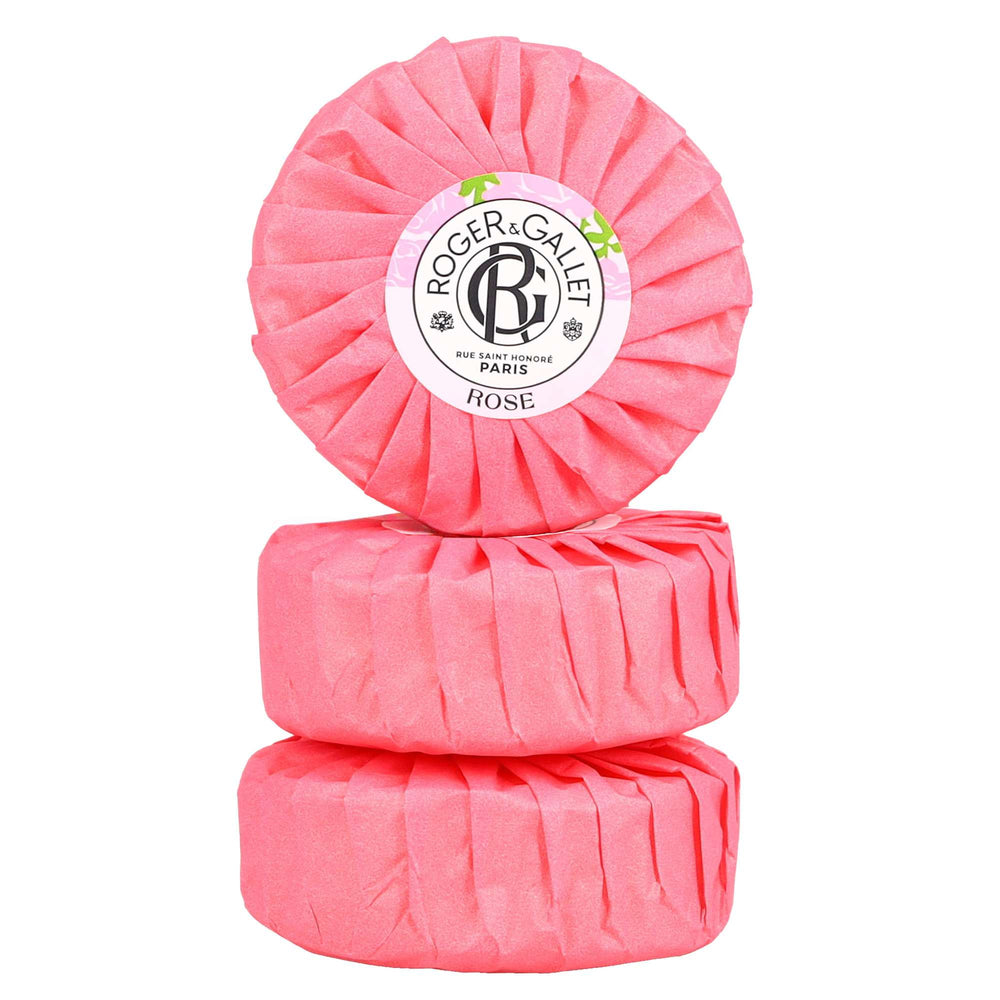 Roger & Gallet Rose Wellbeing Soap Set 3 x 100g