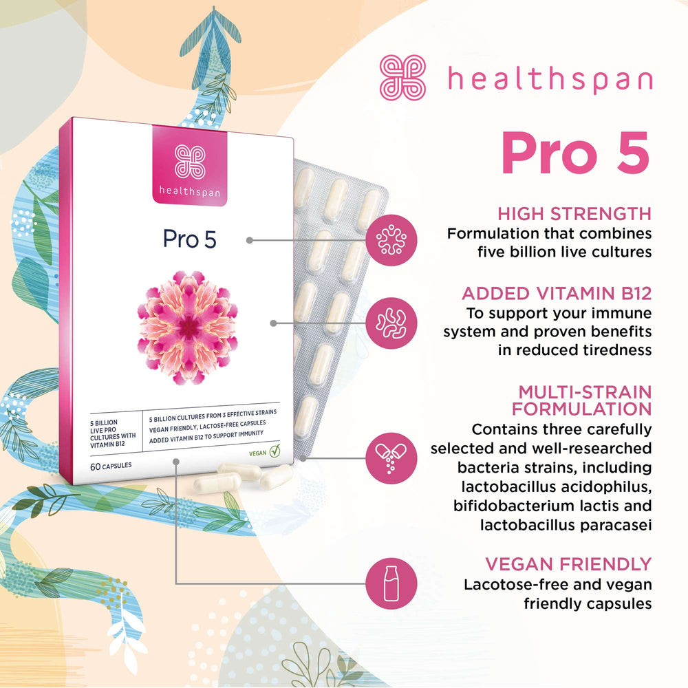 Healthspan Vitamins & Supplements Pro 5 Capsules x 60 - Additional 2