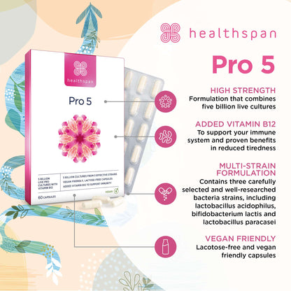Healthspan Vitamins & Supplements Pro 5 Capsules x 60 - Additional 2