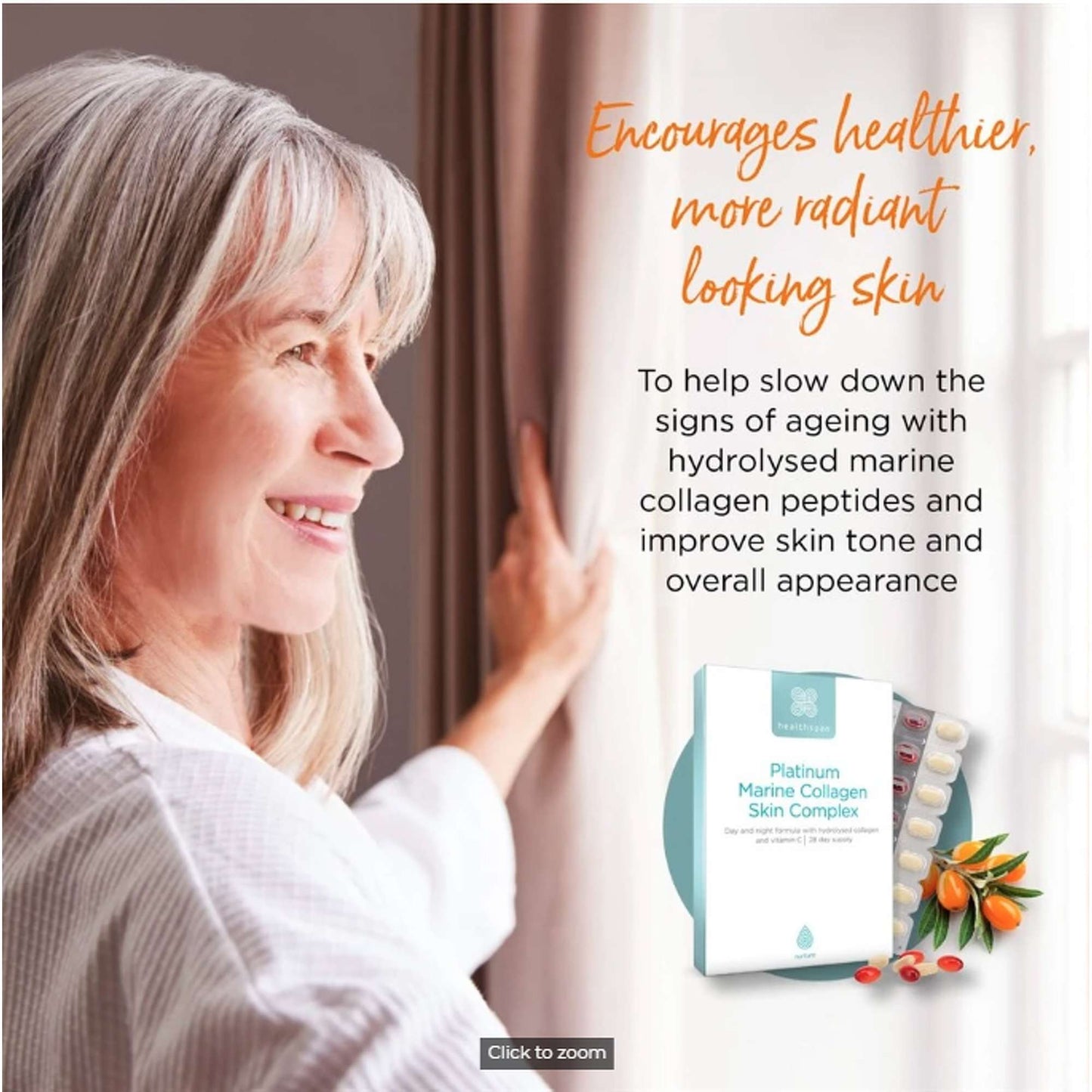 Healthspan Collagen  Platinum Marine Collagen Skin Complex x 28 Capsules & x 28 Tablets - Additional 3