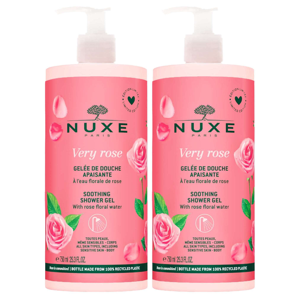 Nuxe  Duo: Very Rose Soothing Shower Gel 750ml x 2
