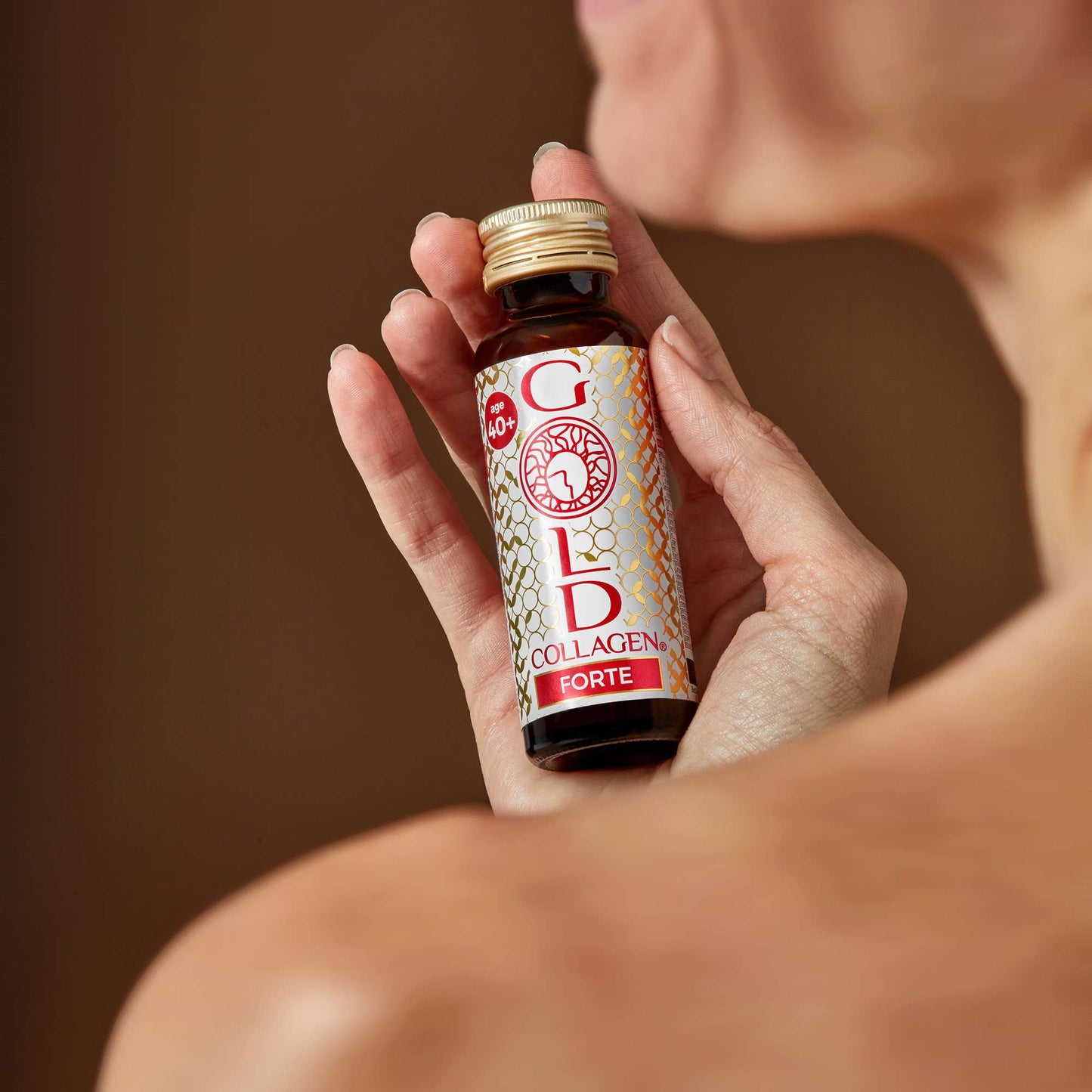 Gold Collagen Liquid Supplement Forte Extra Strength Liquid Skin & Health Supplement For 40+ 10 x 50ml - Additional 4