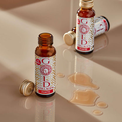 Gold Collagen Liquid Supplement Forte Extra Strength Liquid Skin & Health Supplement For 40+ 10 x 50ml - Additional 5