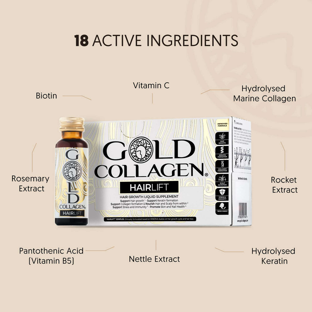 Gold Collagen Liquid Supplement Hair Lift Liquid Supplement 10 x 50ml - Additional 1