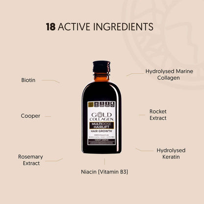 Gold Collagen Liquid Supplement Hair Growth Liquid Supplement 20 x 15ml - Additional 1