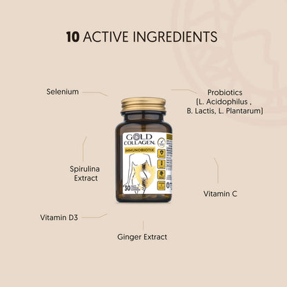 Gold Collagen Supplements Immunobiotix Tablets x 30 - Additional 1
