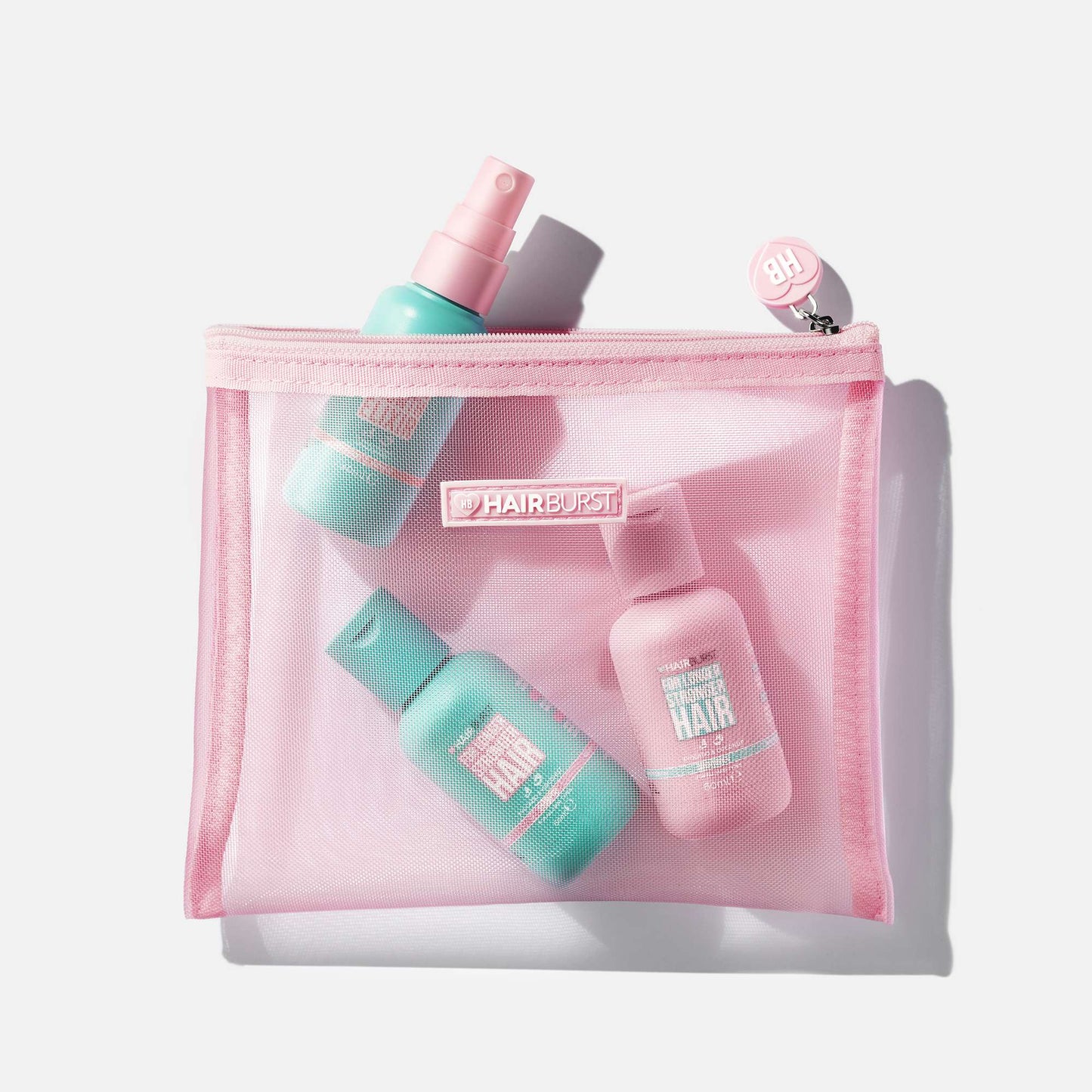 Hairburst Accessories & Tools Pink Mesh Wash Bag - Additional 1