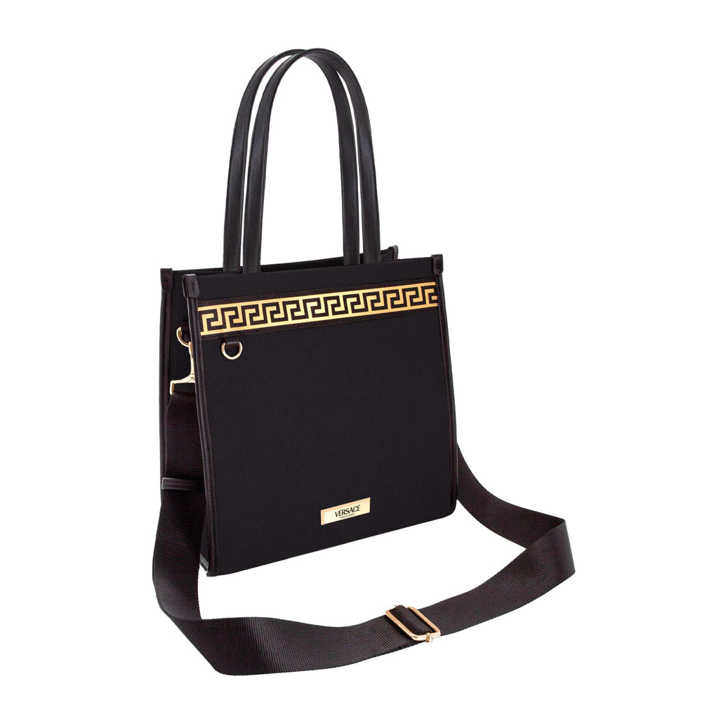 Free Gifts Versace Womens Black Canvas Bag