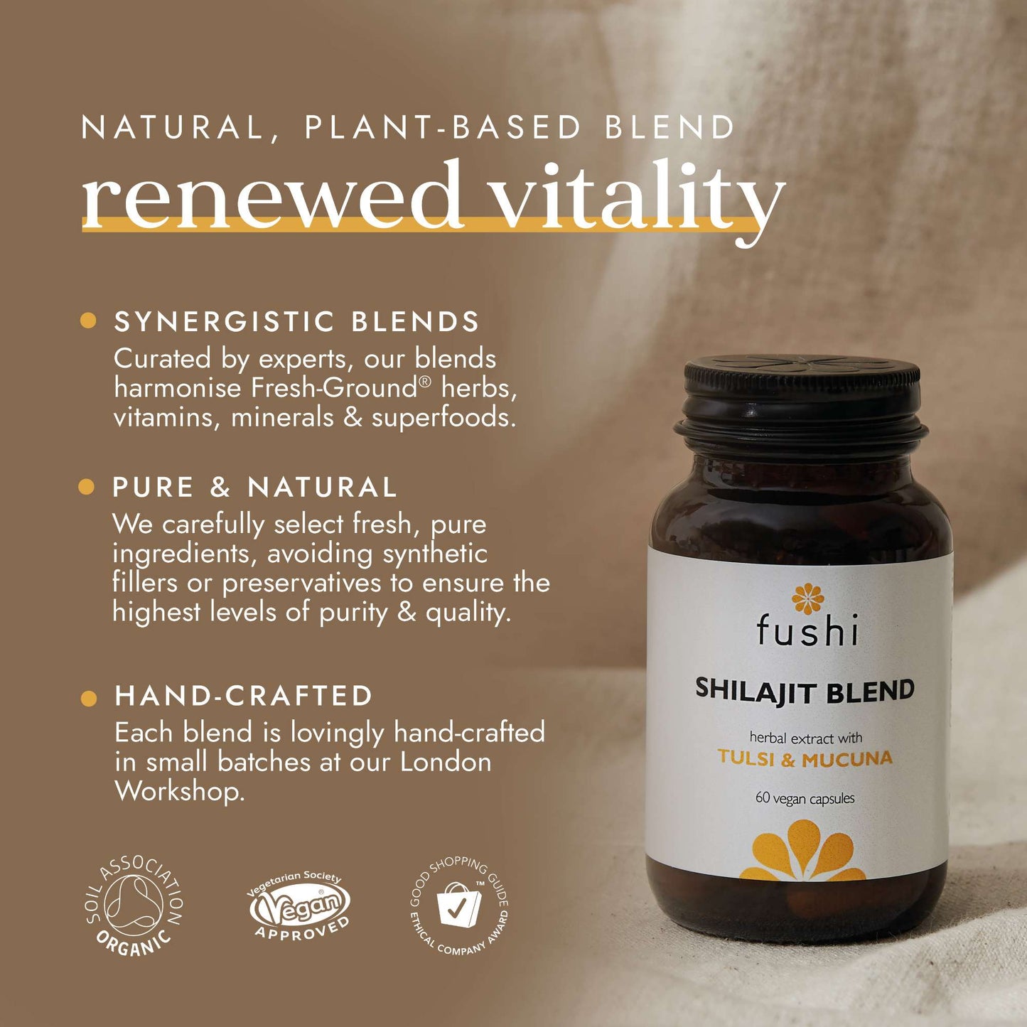 Fushi Natural Energy Supplements Shilajit Blend x 60 Capsules - Additional 3