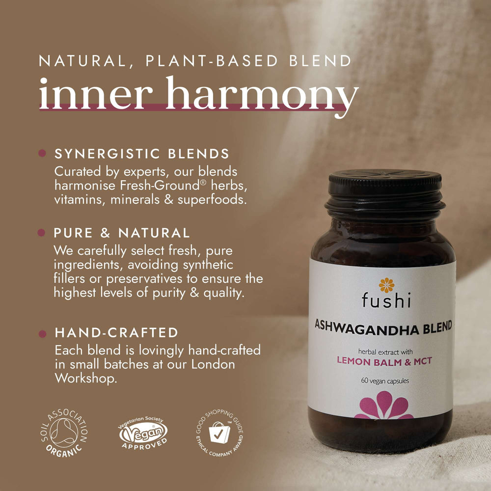 Fushi Herbal & Vitamin Blends Ashwagandha with Vegan MCT Extract x 60 Capsules - Additional 2