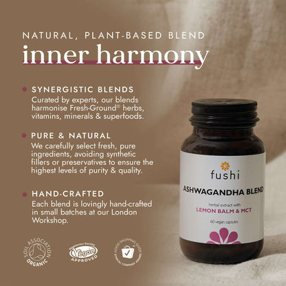 Fushi Herbal & Vitamin Blends Ashwagandha with Vegan MCT Extract x 60 Capsules - Additional 2