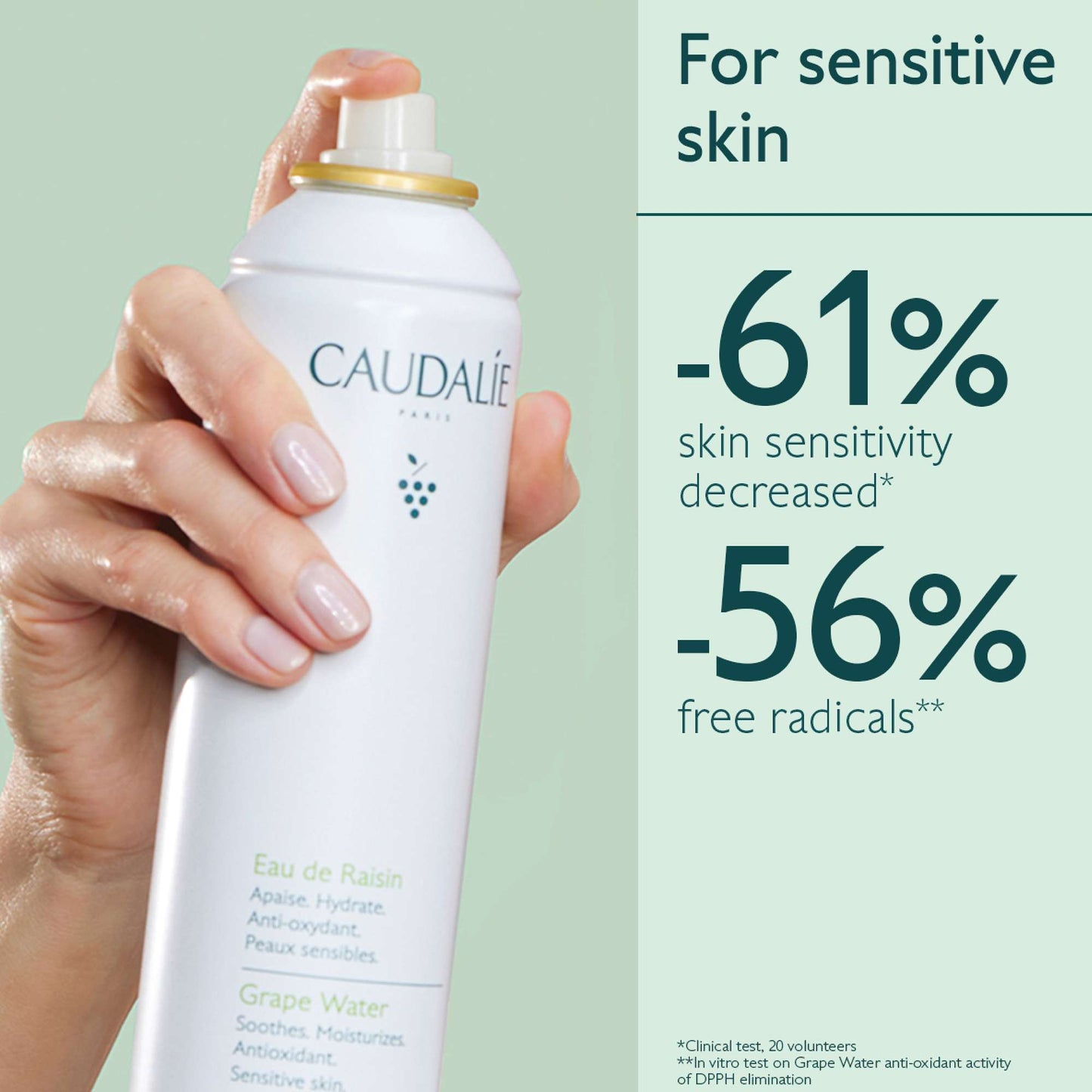 Caudalie Vinoclean Grape Water Moisturising Face Mist 300ml - Additional 3