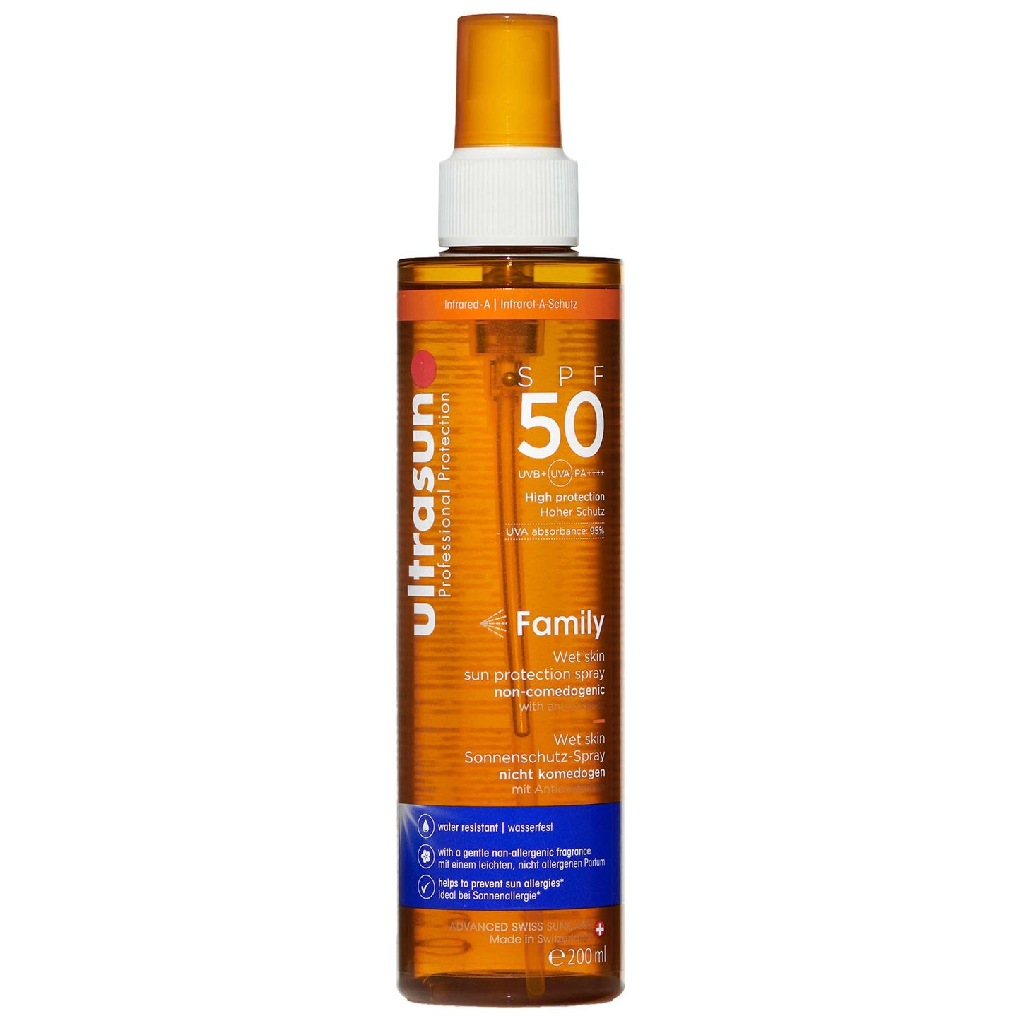 Ultrasun  Family Wet Skin Spray SPF50 200ml