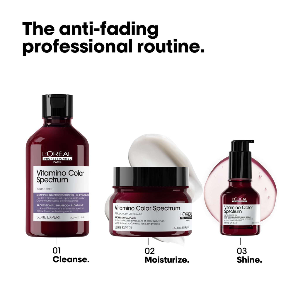 L'Oréal Professionnel Vitamino Color Spectrum Purple Tinted Shampoo for Blonde Coloured Hair 300ml - Additional 1