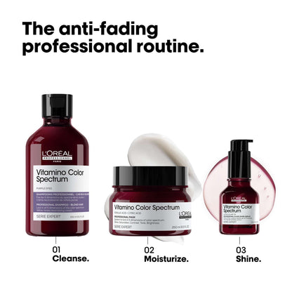 L'Oréal Professionnel Vitamino Color Spectrum Purple Tinted Shampoo for Blonde Coloured Hair 300ml - Additional 1