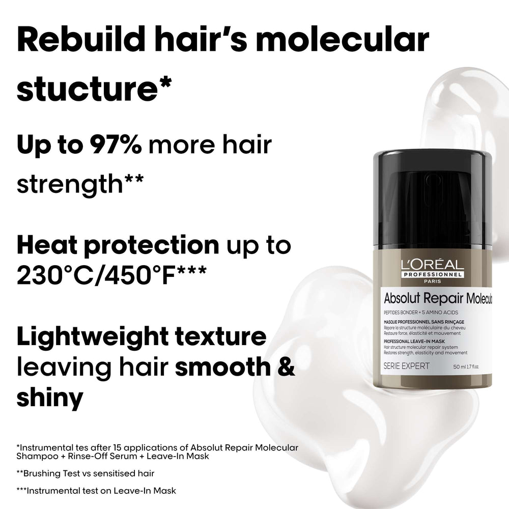 L'Oréal Professionnel Absolut Repair Molecular  Leave-in Mask 50ml - Additional 1