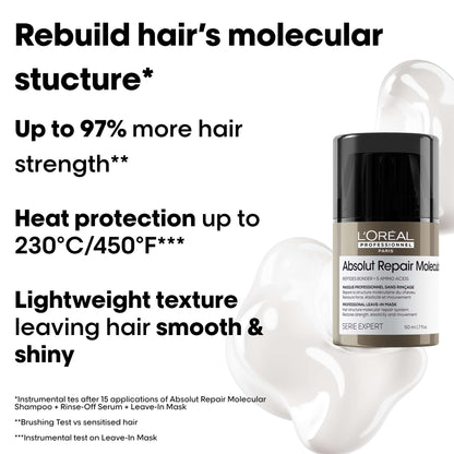 L'Oréal Professionnel Absolut Repair Molecular  Leave-in Mask 50ml - Additional 1