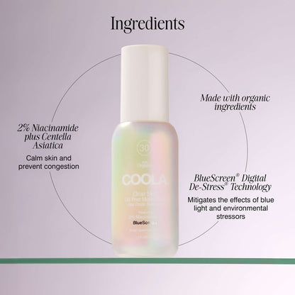 Coola Face Care Clear Skin Mineral Oil-Free Sunscreen SPF30 33ml - Additional 4