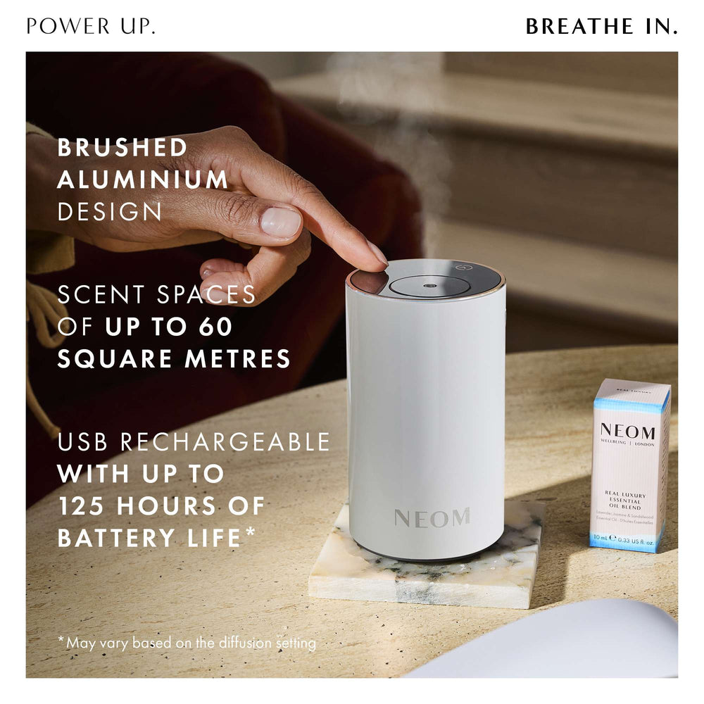 Neom Wellbeing London Pod Mini+ Waterless Essential Oil Diffuser White - Additional 10