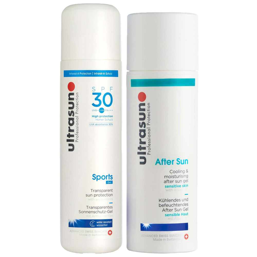 Ultrasun  Duo: Sports Formula Gel SPF30 200ml & Aftersun Gel 150ml
