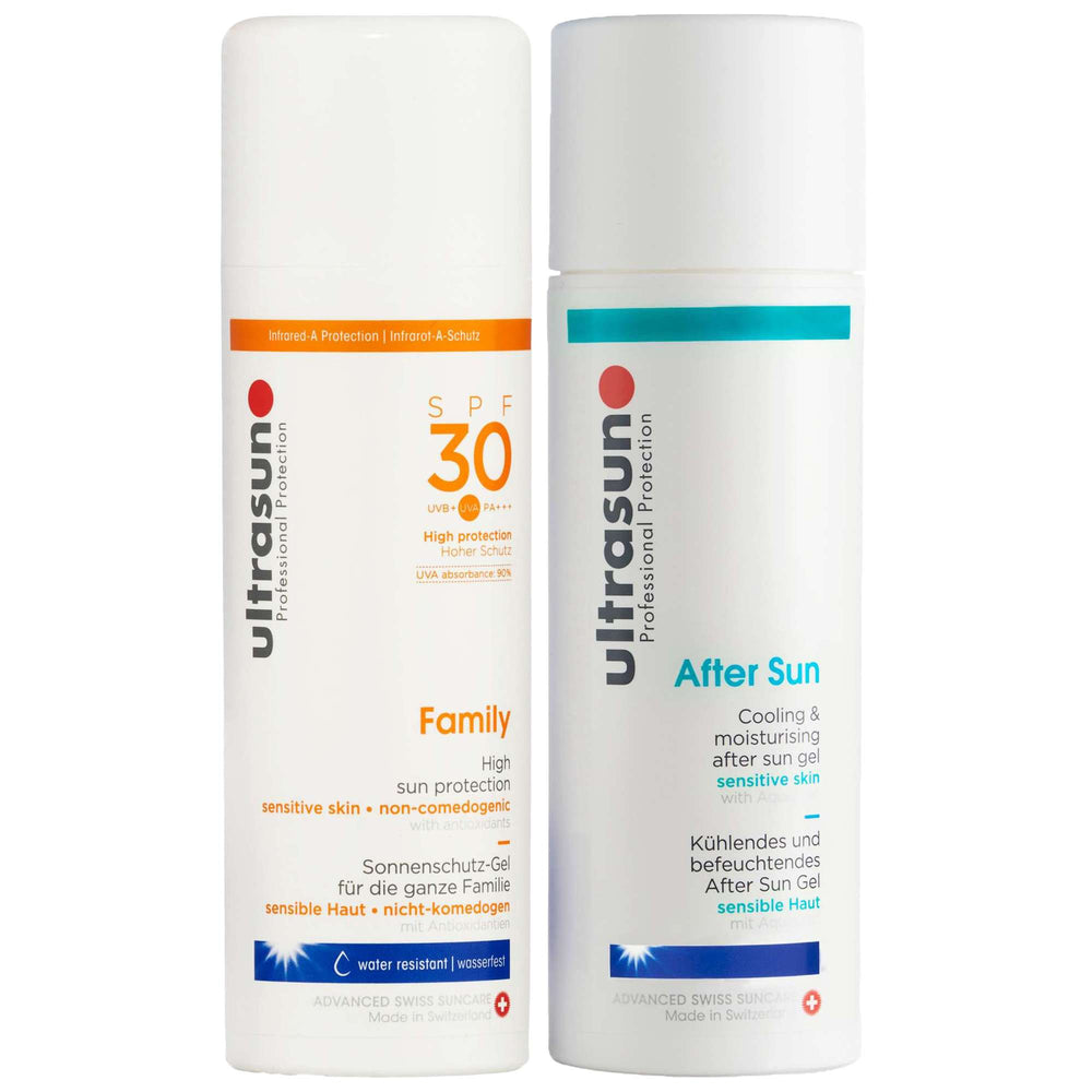 Ultrasun  Duo: Sun Protection Family SPF30 150ml & Aftersun Gel 150ml