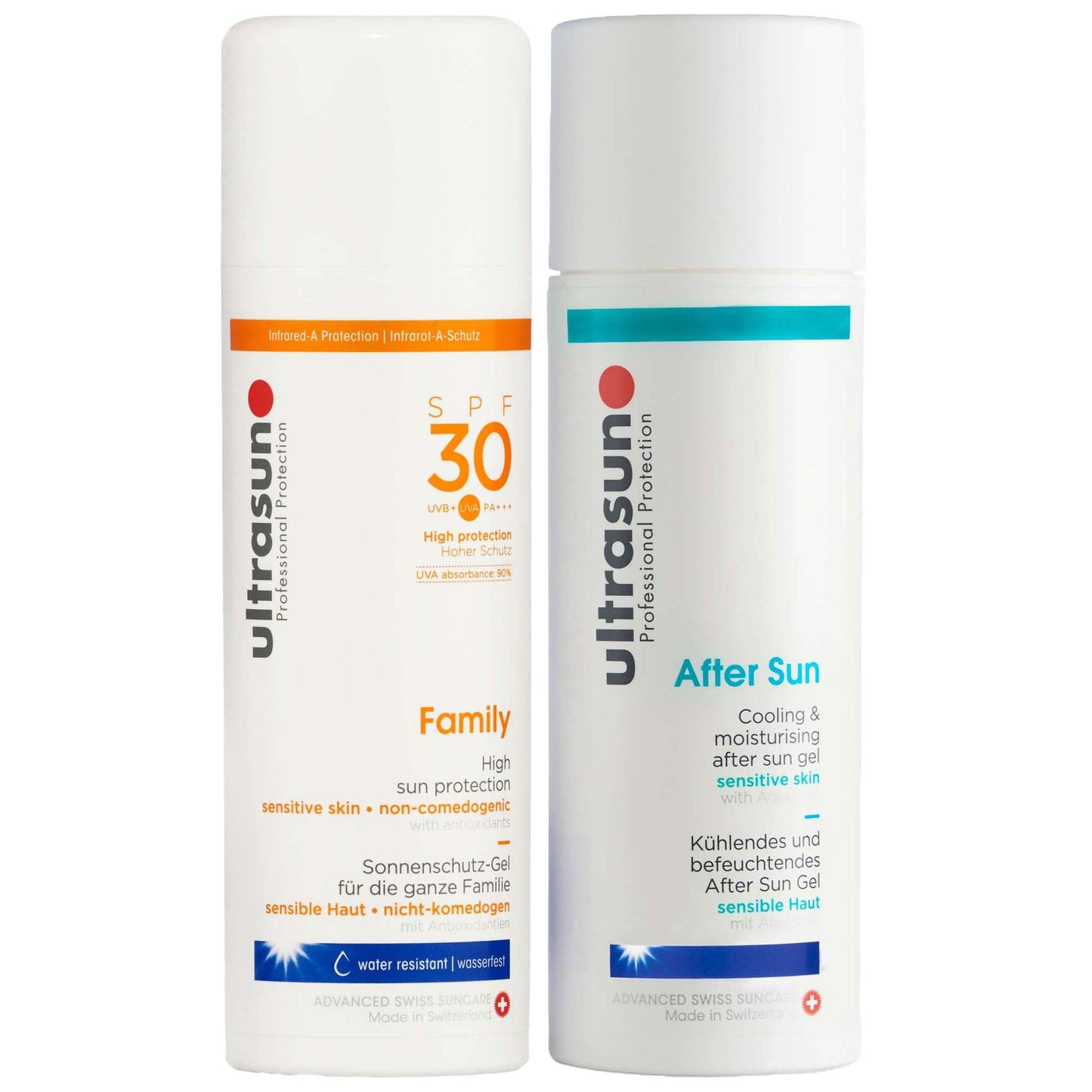 Ultrasun  Duo: Sun Protection Family SPF30 150ml & Aftersun Gel 150ml