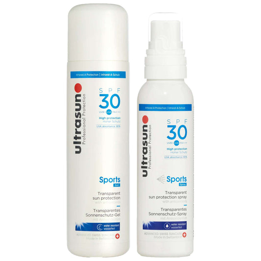 Ultrasun  Duo: Sports Formula Gel SPF30 200ml & Sports Formula Spray SPF30 150ml