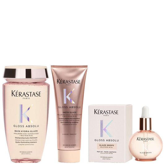 Kérastase  Trio: Gloss Absolu Shampoo, Conditioner and Glaze Drops