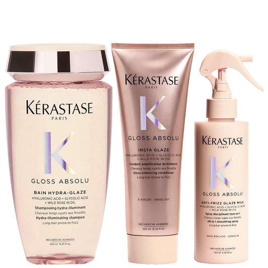 Kérastase  Trio: Gloss Absolu Shampoo, Conditioner and Hair Treatment Spray