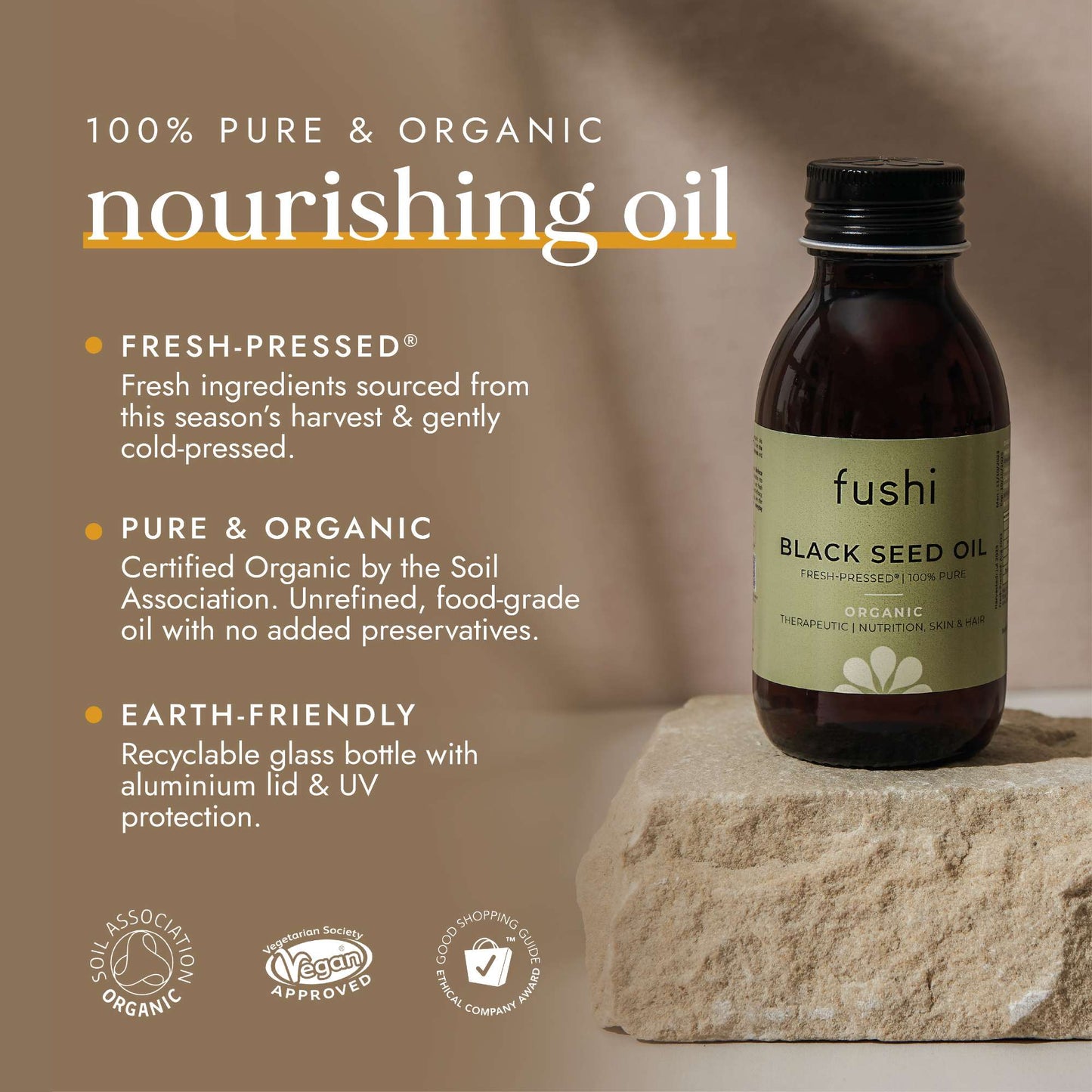 Fushi Organic Health Oils Organic Black Seed Oil 100ml - Additional 3