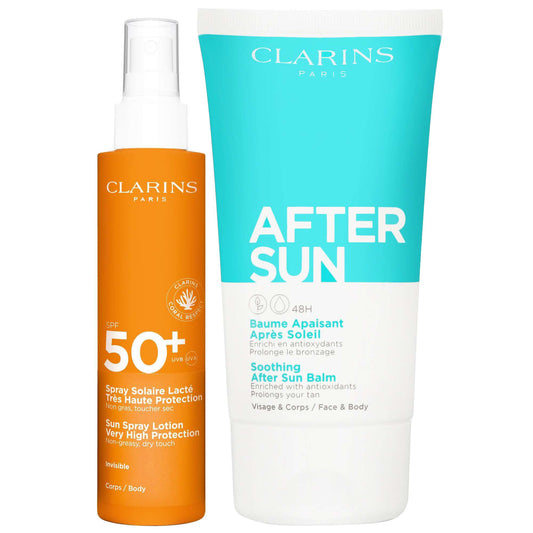 Clarins  Duo: Sun Spray Lotion SPF50+ 150ml and After Sun Balm 150ml