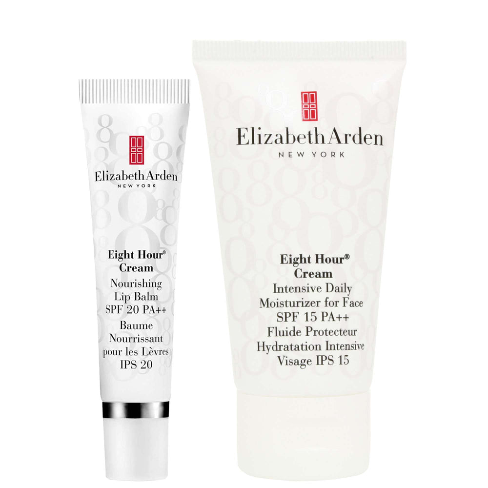 Elizabeth Arden  Duo: Eight Hour Nourishing Lip Balm SPF20 14.8ml and Face Cream SPF50 50ml