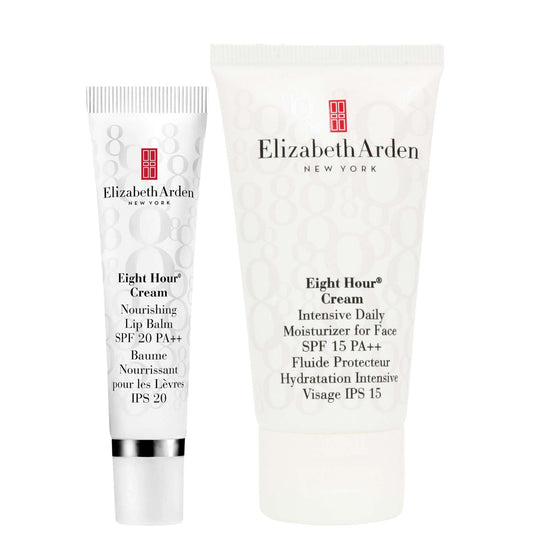 Elizabeth Arden  Duo: Eight Hour Nourishing Lip Balm SPF20 14.8ml and Face Cream SPF50 50ml