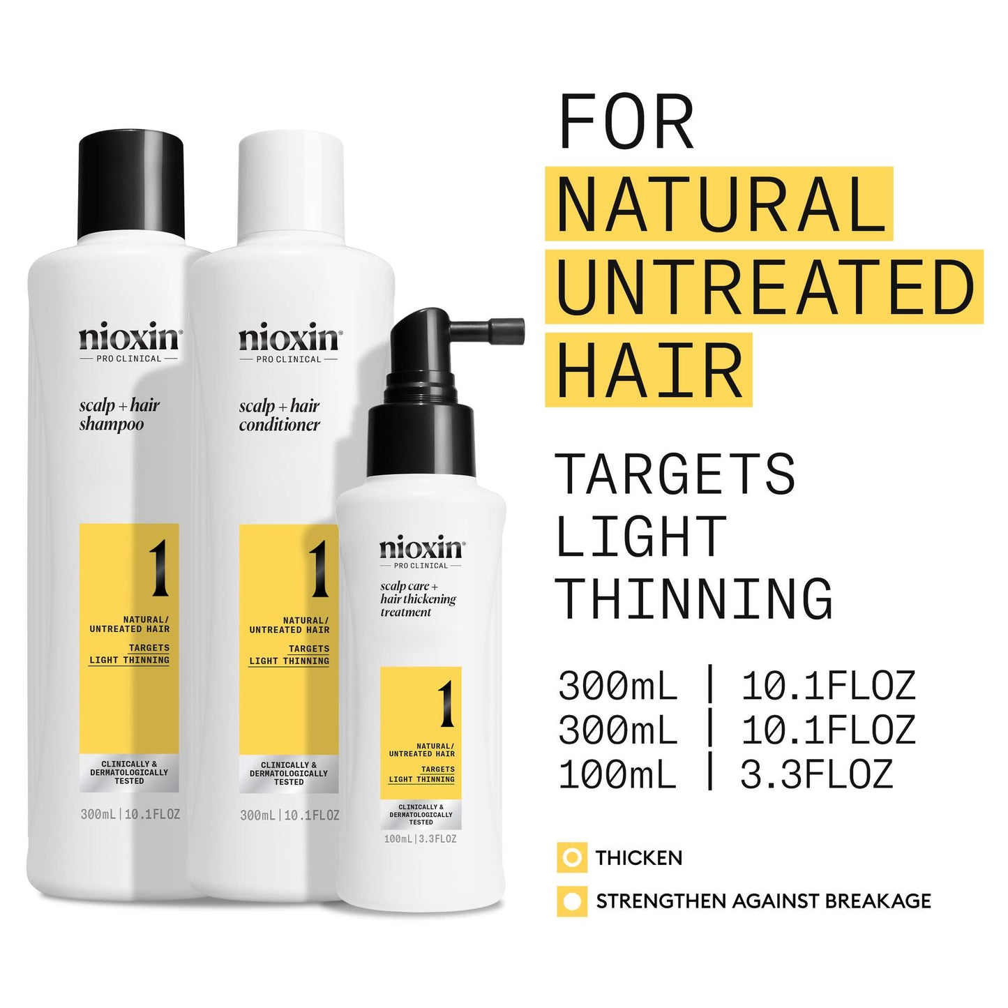 Nioxin Pro Clinical Gifts & Sets System 1 Kit for Natural Hair with Light Thinning - Additional 1