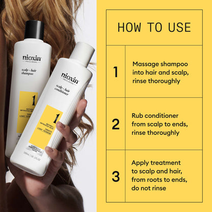 Nioxin Pro Clinical Gifts & Sets System 1 Kit for Natural Hair with Light Thinning - Additional 4