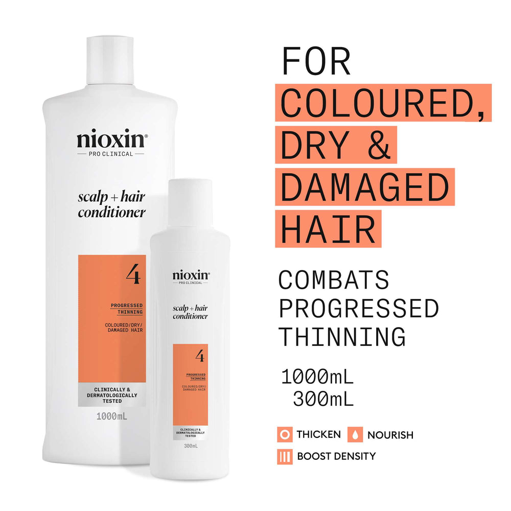 Nioxin Pro Clinical System 4 Conditioner for Coloured Hair with Progressed Thinning 300ml - Additional 1