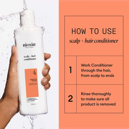 Nioxin Pro Clinical System 4 Conditioner for Coloured Hair with Progressed Thinning 300ml - Additional 4