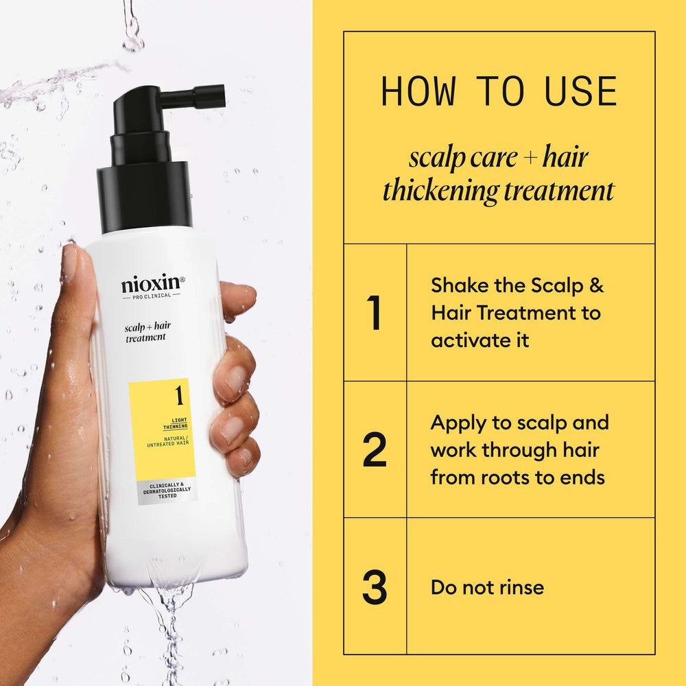 Nioxin Pro Clinical System 1 Leave-In Treatment for Natural Hair with Light Thinning 100ml - Additional 4